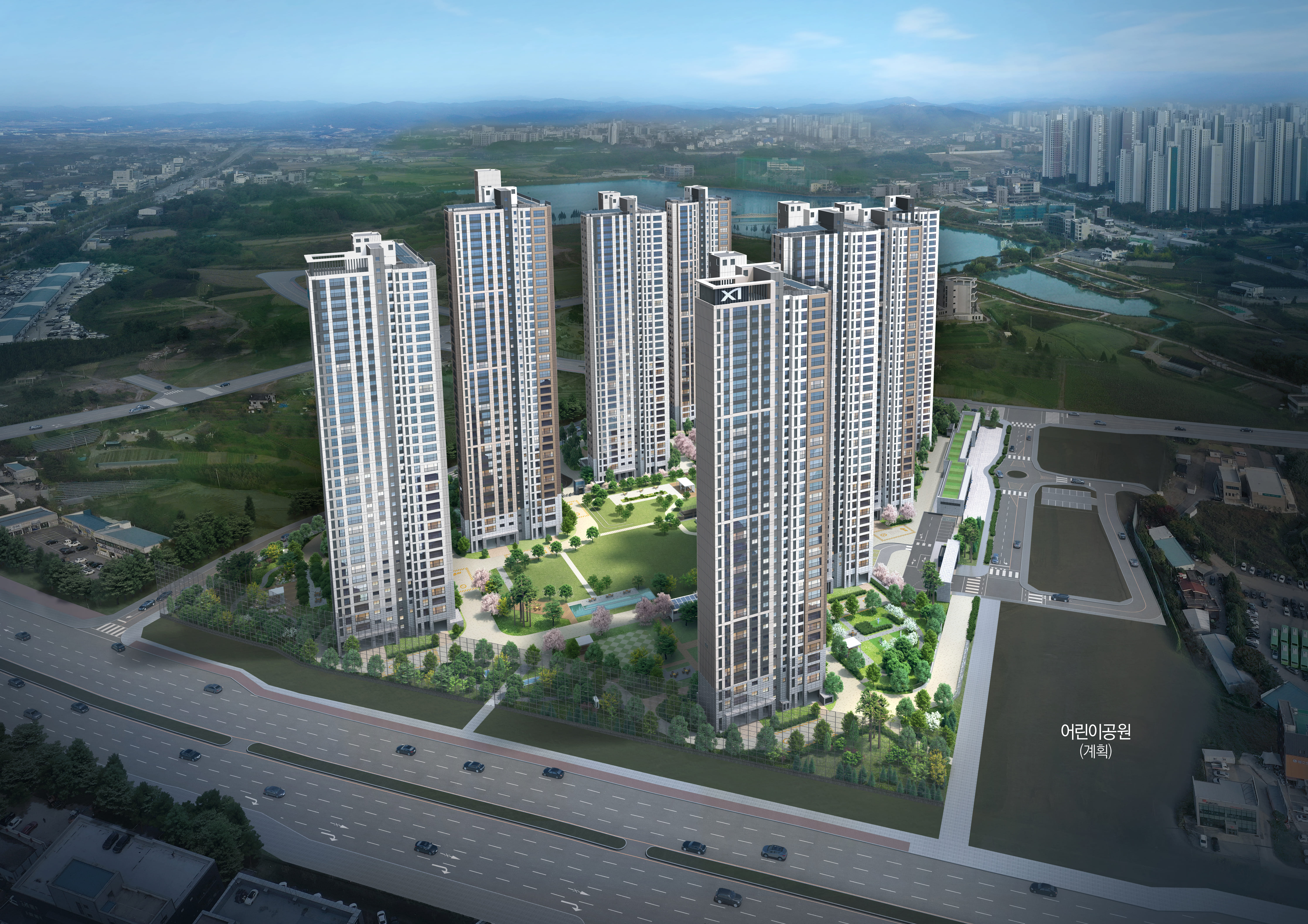 성성자이 레이크파크 전경